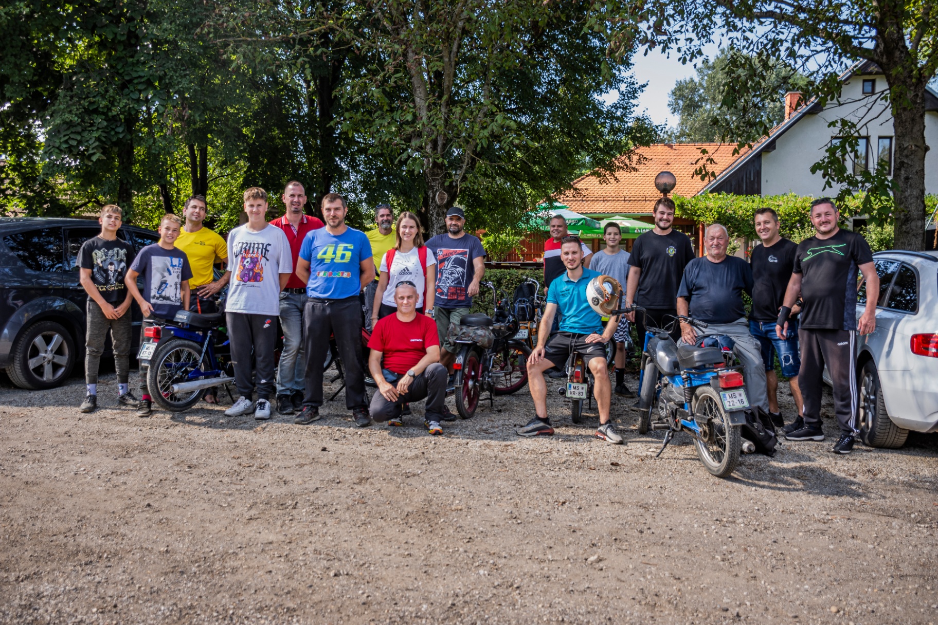 Skupinska fotografija ob koncu vožnje
